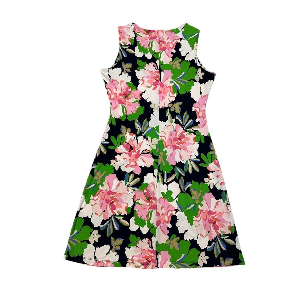 Tommy Hilfiger Floral Sheath Dress Women's Size 4 Navy Pink Sleeveless Stretch - Picture 5 of 8